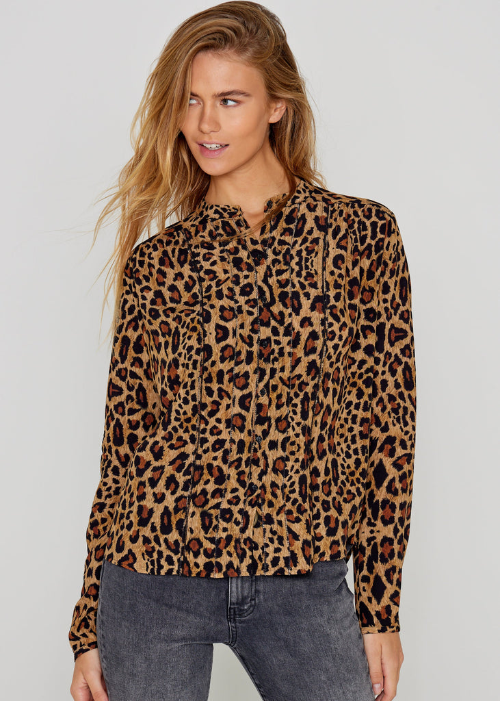  Five Cybele Blouse in Leopard Print