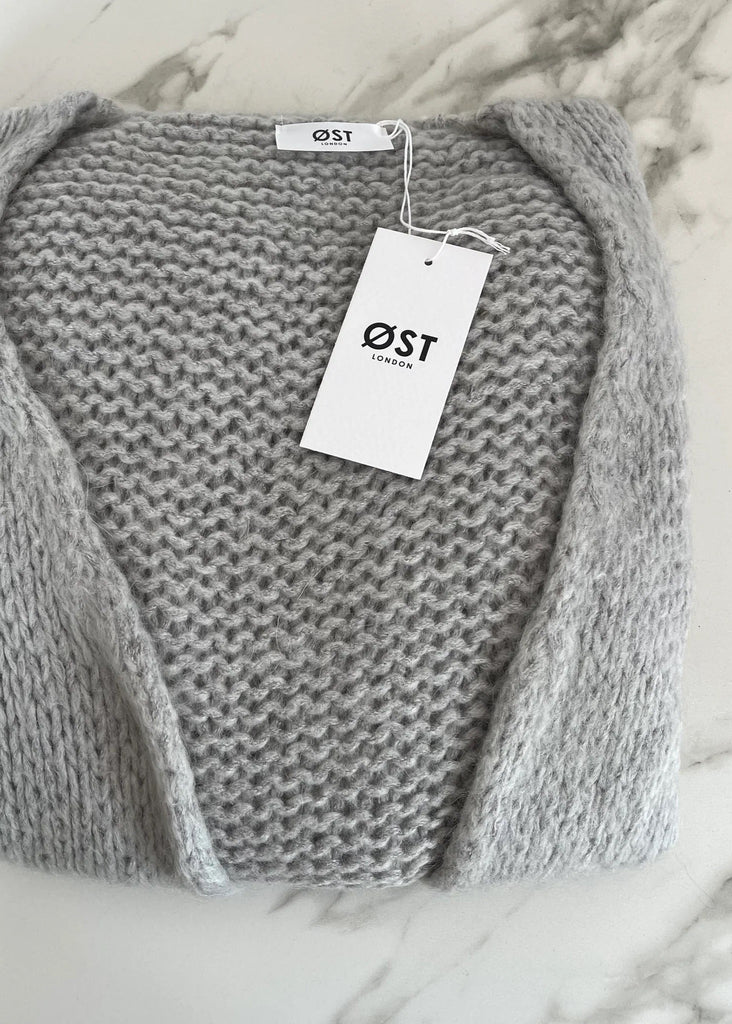 ØST London Smila Cardigan in Light Grey