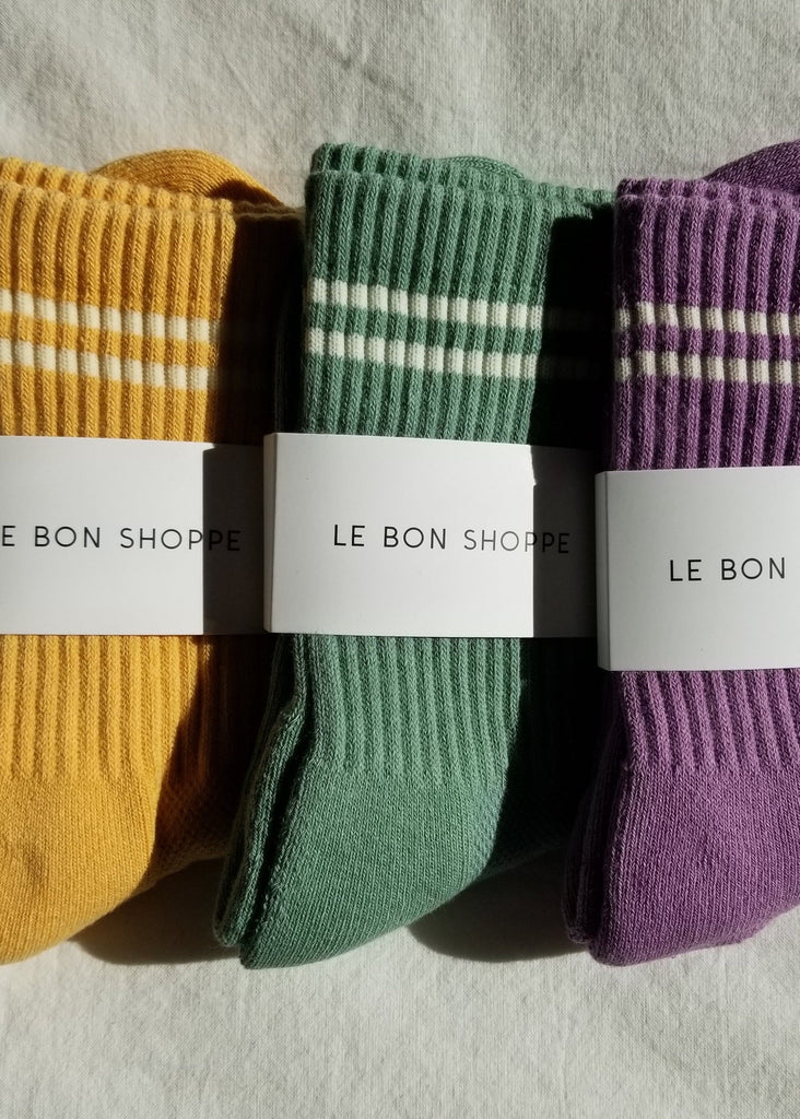 Le Bon Shoppe Boyfriend Socks in Meadow Green