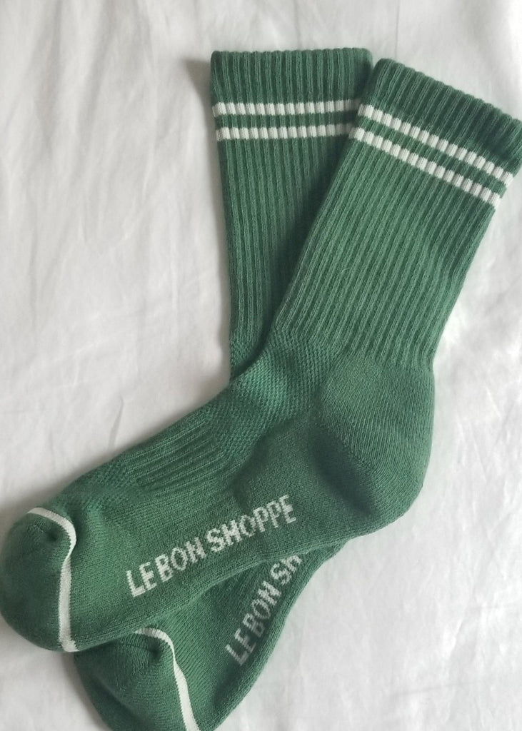 Le Bon Shoppe Boyfriend Socks in Meadow Green