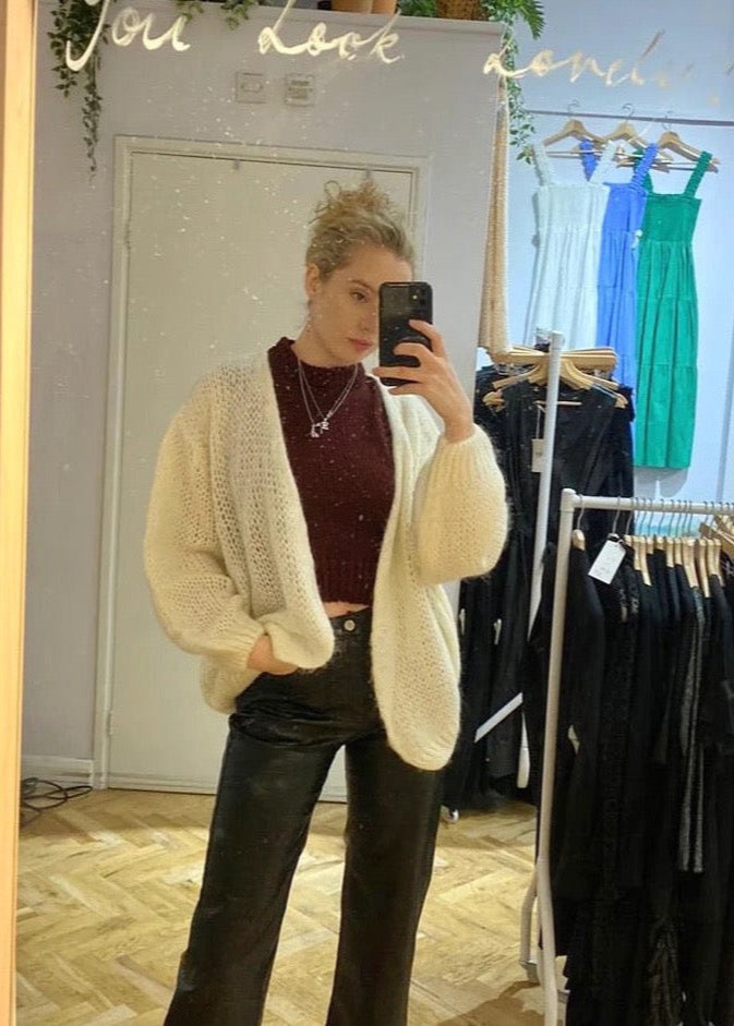 ØST London Smila Cardigan in Classic White