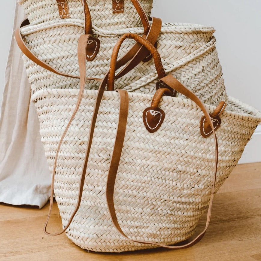 French Market Bag Straw & Leather | Goldrick