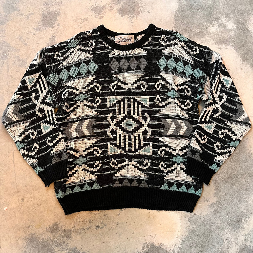 Mint green Crazy Pattern Jumper