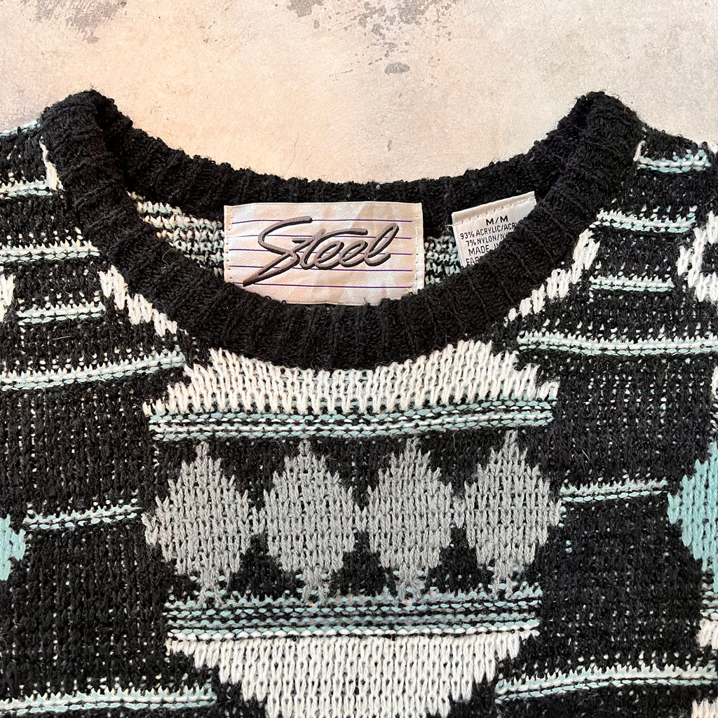 Mint green Crazy Pattern Jumper