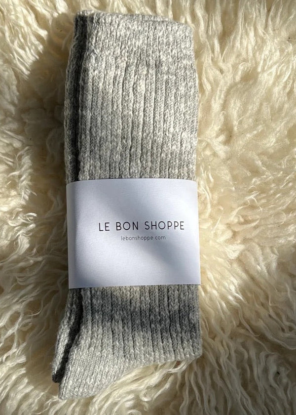 Le Bon Shoppe Cottage Socks in Heather Grey