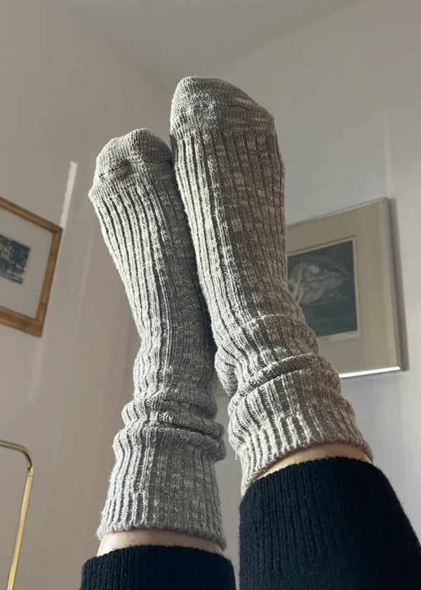 Le Bon Shoppe Cottage Socks in Heather Grey