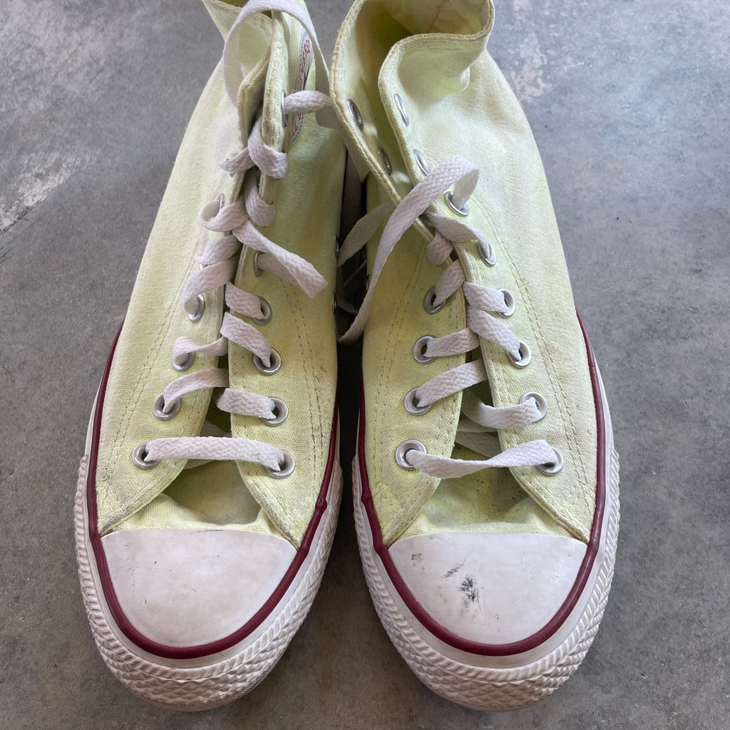 Converse All Star Chuck Taylors High Tops in Lime UK 7