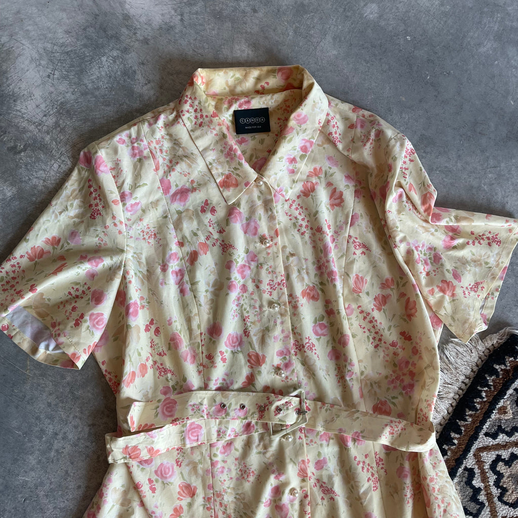 Pretty Pale Yellow Short Summer Dress