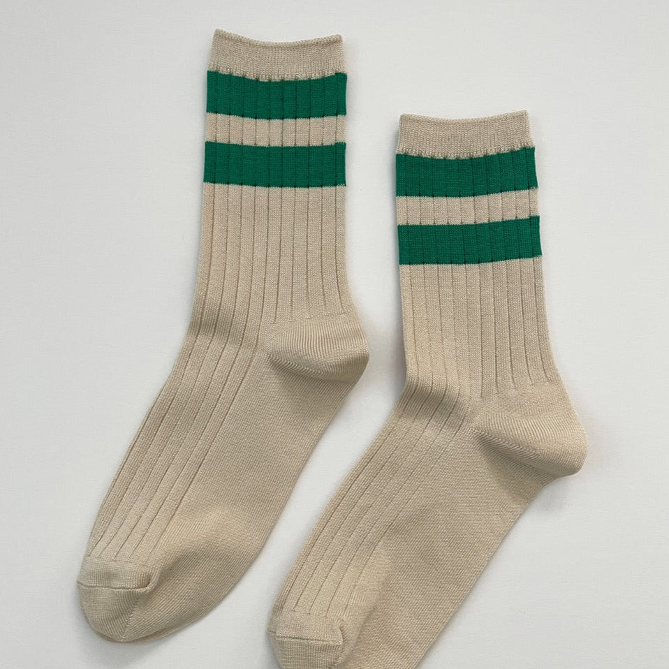 Le Bon Shoppe Varsity Socks in Green