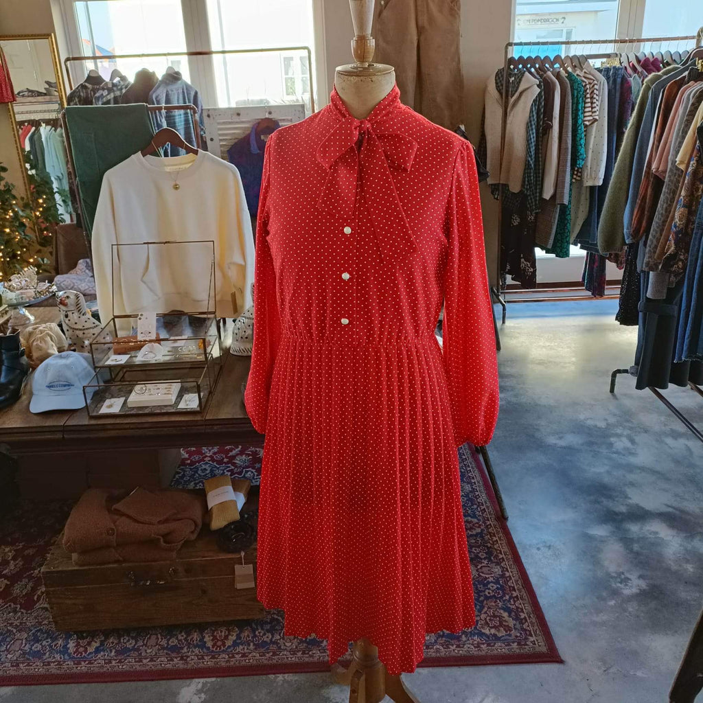 Vintage Red Polka Dot Classic Dress
