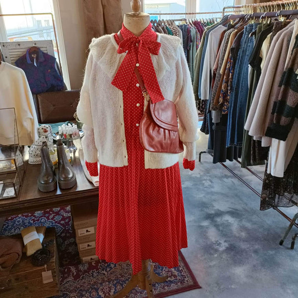 Vintage Red Polka Dot Classic Dress