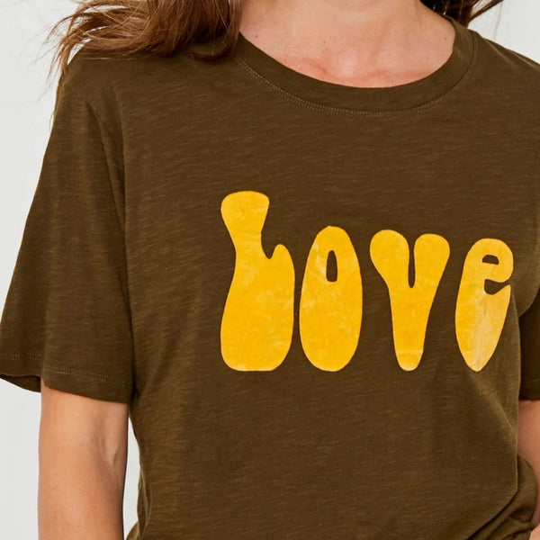 Five Love Tee Shirt in Khaki