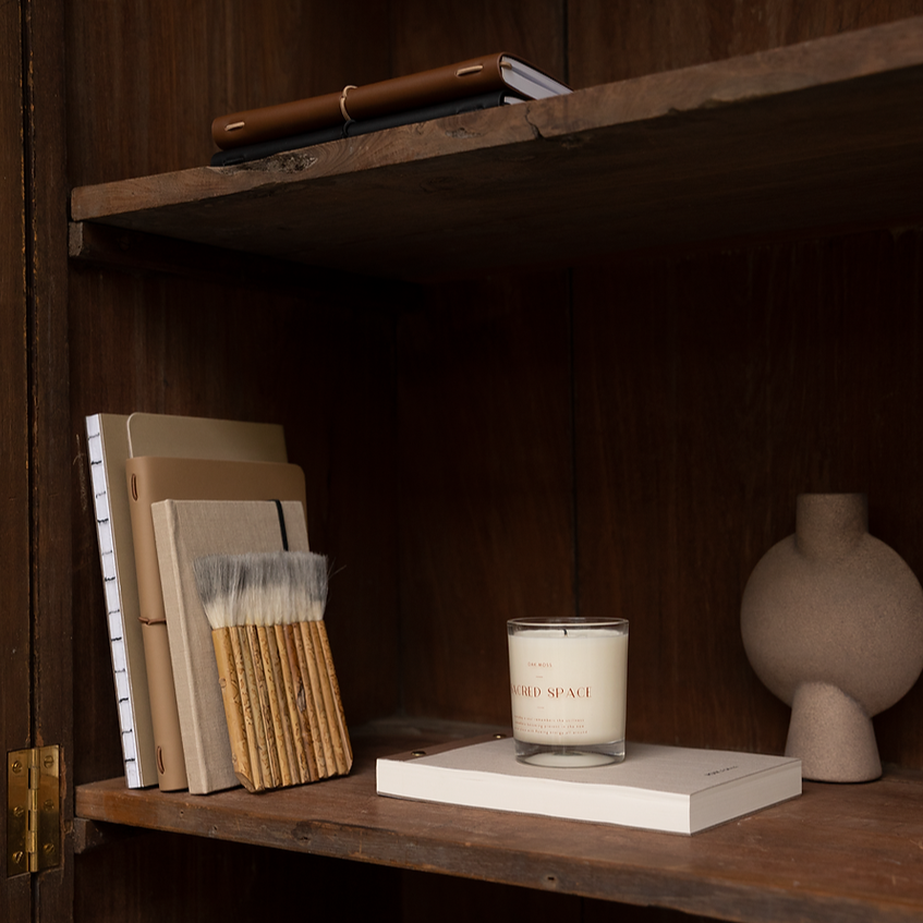 Monk & Anna Sacred Space Scented Candle in Oak Moss