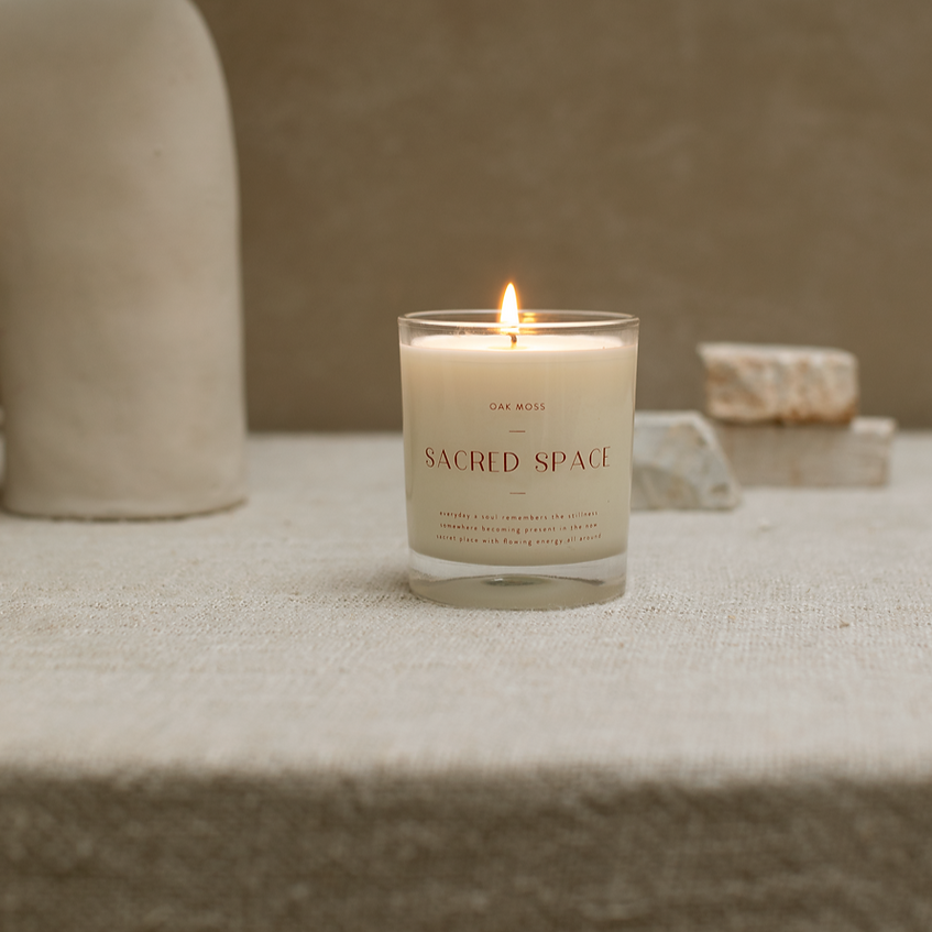 Monk & Anna Sacred Space Scented Candle in Oak Moss