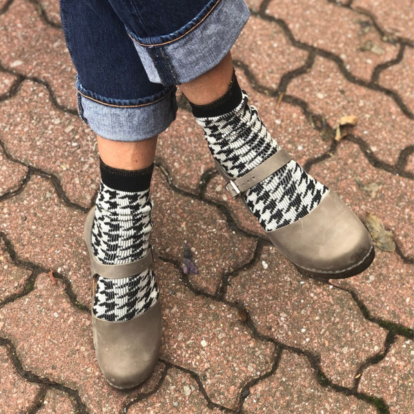 Lotta Highwood Clogs in Taupe Oiled Nubuck Leather on Brown Base