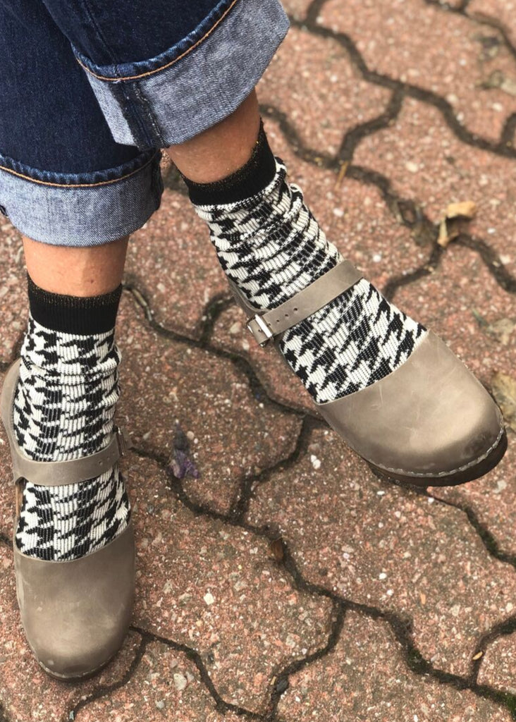 Lotta Highwood Clogs in Taupe Oiled Nubuck Leather on Brown Base